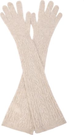 Brunello Cucinelli Natural Fabric Womens Gloves