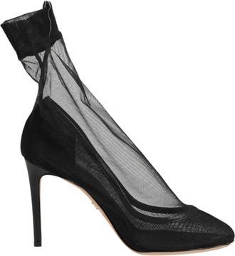 Dolce & Gabbana Black Nylon Stretch Mesh Sock Boots Womens Shoes