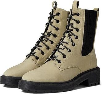 Farylrobin Womens FARYL by Farylrobin Nadine Boots Olive Leather Round Toe JOBB175
