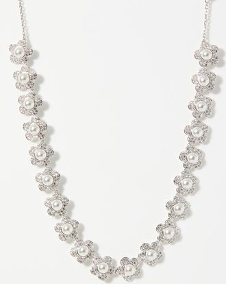 Swarovski Womens Shimmery flower choker