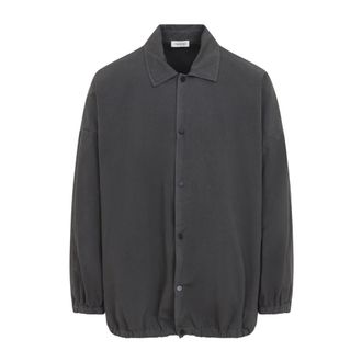 Fear of God Light Jackets, male, Gray, Size: L Garment Dyed Cotton Windbreaker