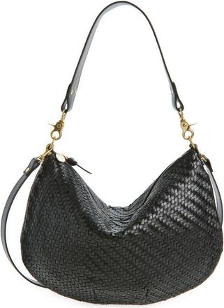 Clare Vivier Moyen Messenger Crossbody Bag in Black Woven at Nordstrom