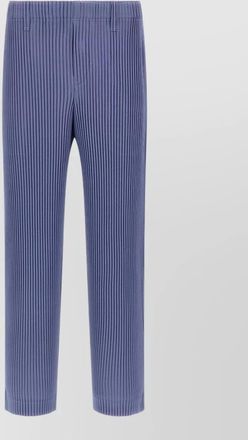 Homme Pliss&eacute; Issey Miyake tailored pleated trousers ribbed texture belt loops