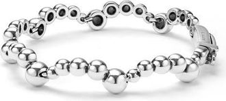 Lagos Caviar Bubbly Bead Wavy Bracelet in Sterling Silver at Nordstrom, Size 7