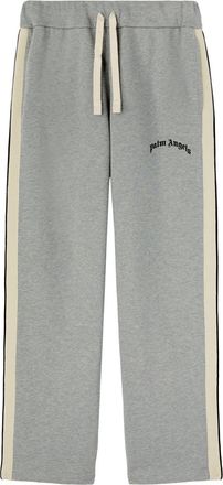 Palm Angels curved logo print sweatpants - Grey