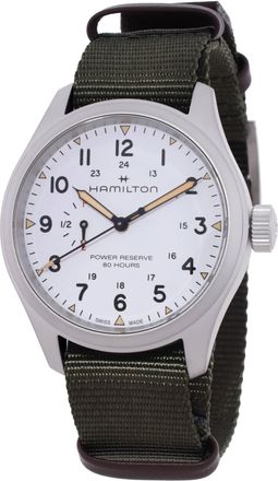 Hamilton Khaki Field Hand Wind White Dial Mens Watch H69509910