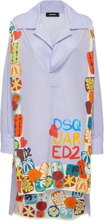 Dsquared2 Abito midi in cotone - Blu