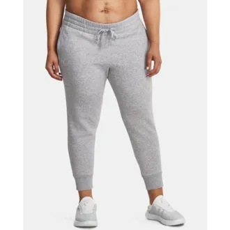 Under Armour Pants Womens Mod Gray Fleece Drawstring Waist Joggers FROG114