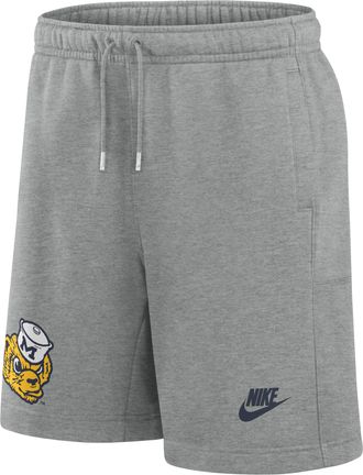Nike Michigan Wolverines Legacy Essential Nike Mens College Shorts in Grey | CLF24SH027D1AD-MIC