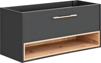 Vente-Unique Mueble de lavabo suspendido antracita - 120 cm - YANGRA