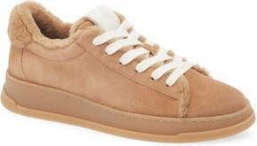 Stuart Weitzman Ellis Genuine Shearling Lined Sneaker in New Camel at Nordstrom Rack, Size 9