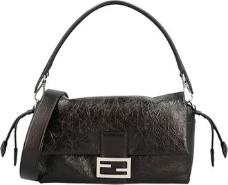 Fendi Black Baguette Medium Shoulder Bag