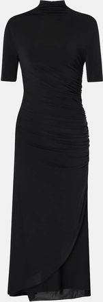 Alaia Draped asymmetric midi dress