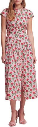 Boden Arabella Cotton Maxi Dress in Pink Carnation Stem at Nordstrom, Size 12Regular
