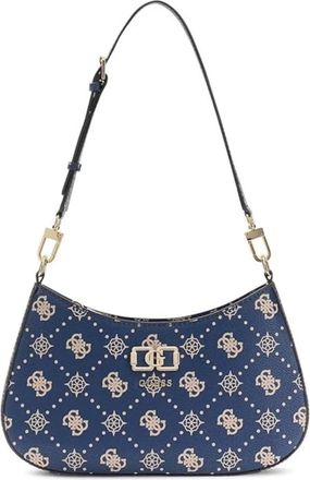 Guess Tassen, Dames, Blauw, ONE Size, Emelie Logo Schoudertas