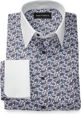 Paul Fredrick Tailored Fit Comfort Stretch Non-iron Paisley Dress Shirt