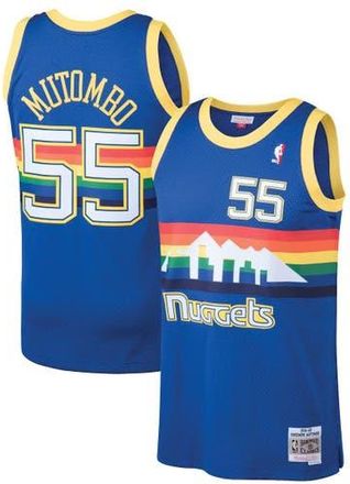 Mitchell & Ness Mens Mitchell & Ness Dikembe Mutombo Blue Denver Nuggets 1991/92 Hardwood Classics Swingman Jersey at Nordstrom, Size Medium