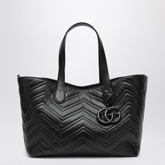 Gucci Medium black GG Marmont shopping bag