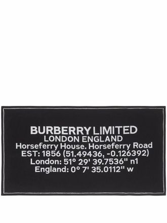 Burberry Horseferry-print jacquard cotton bath towel - unisex - Cotton - OS - Black