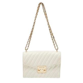 Michael Kors Pre-owned Shoulder Bags, female, White, Size: ONE SIZE Pre-owned Leather Shoulder Bag