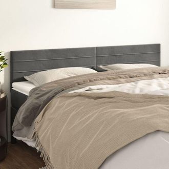 vidaXL Cabeceros 2 Unidades De Terciopelo Gris Oscuro 100x5x78/88 Cm Vidaxl