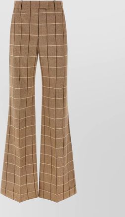 Valentino Garavani wool trousers featuring checkered design