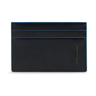 Piquadro Slanke Pasjeshouder van Leer - unisex - Accessoires - Blauw - Maat: ONE Size Leer