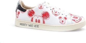 MOA Master Of Arts Mickey Mouse Leather Sneakers - Dames - Sneakers - Wit - 38 EU - Leer - Schoenen