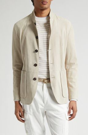 Eleventy Suede Jacket in 02 Sand at Nordstrom, Size 36 Us