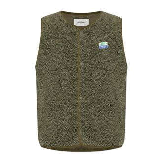 American Vintage Furry vest with logo patch