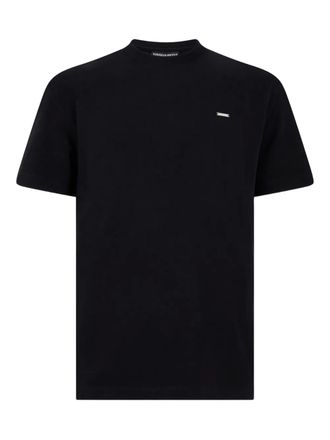 Dsquared2 T-shirt con placca logo - Nero