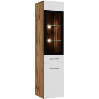 Badplaats Columna de baño Rio 30 x 30 x 131 cm - Roble con blanco - Mueble