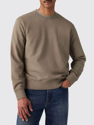 Levi's Felpa girocollo in puro cotone con spalle scese e logo tono su tono