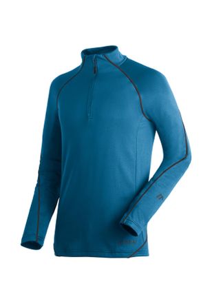 Maier Sports Funktionsshirt MAIER SPORTS Roger, Herren, Gr. 46, blau (mostly mid blau), 100% Polyester, Shirts Funktionsshirt, funktionaler Herren Midlayer f&uuml;r Out