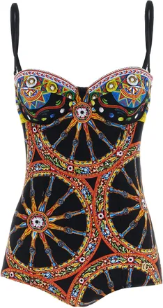 Dolce & Gabbana Multicolor Polyamide One-Piece Womens Swimsuit