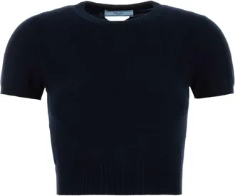 Prada Blue Crew Neck Sweater