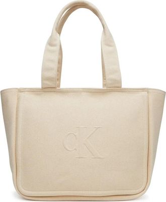 Calvin Klein Stijlvolle Tassen Collectie - Dames - Shoppers - Beige - ONE Size - Tassen