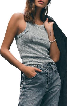 Next Glitter Tank Top in Silver at Nordstrom, Size 10 Us