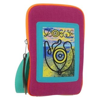 Loewe Pre-owned Cross Body Bags, female, Multicolor, Size: ONE SIZE Pre-owned Canvas Shoulder Bag
