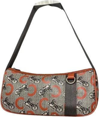 Celine Pre-owned Leren Schoudertas - Dames - Vintage Schoudertas - Grijs - ONE Size - Leer - Vintage