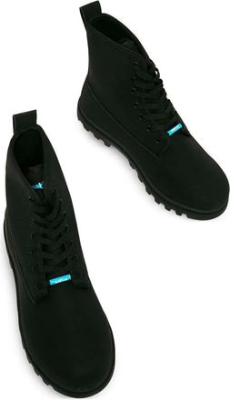 Native Johnny lace-up combat boots - women - Fabric/Polyethylene vinyl acetate (PEVA)/Rubber/Nylon - 36 - Black