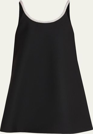 R&oacute;he Crystal Appliqu&eacute; A-Line Mini Dress