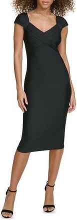 Siena My Balconia Body-Con Bandage Midi Dress in Black at Nordstrom Rack, Size 10
