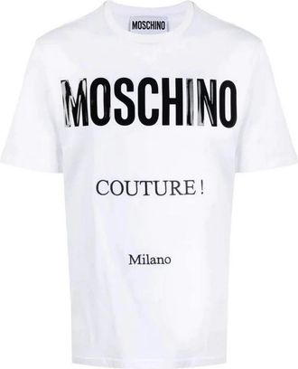 Moschino Casual Katoenen T-Shirt - Heren - T-shirts - Wit - M - Katoen - Tops
