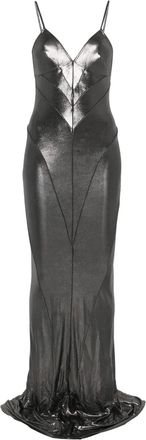 Rick Owens Abito lungo lam&eacute; - Grigio