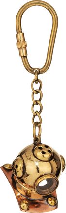 NKlaus Diving Helmet Keyring Brass / Copper - 9x3.5cm Nautical Style Decorative 16025, copper, M