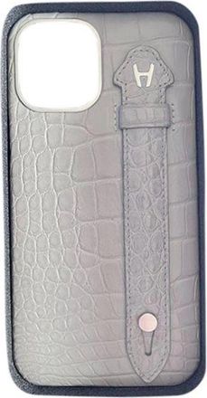 Hadoro Grey alligator Side Finger iPhone 13 Pro Max