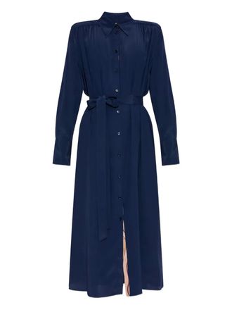 Paul Smith Jurk met ceintuur - Blauw