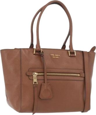 Prada Pre-owned Tote Bags, female, Brown, Size: ONE SIZE Pre-owned Vintage Tote Bag