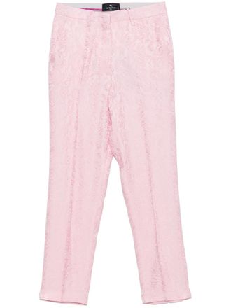 Etro jacquard stovepipe trousers - Pink